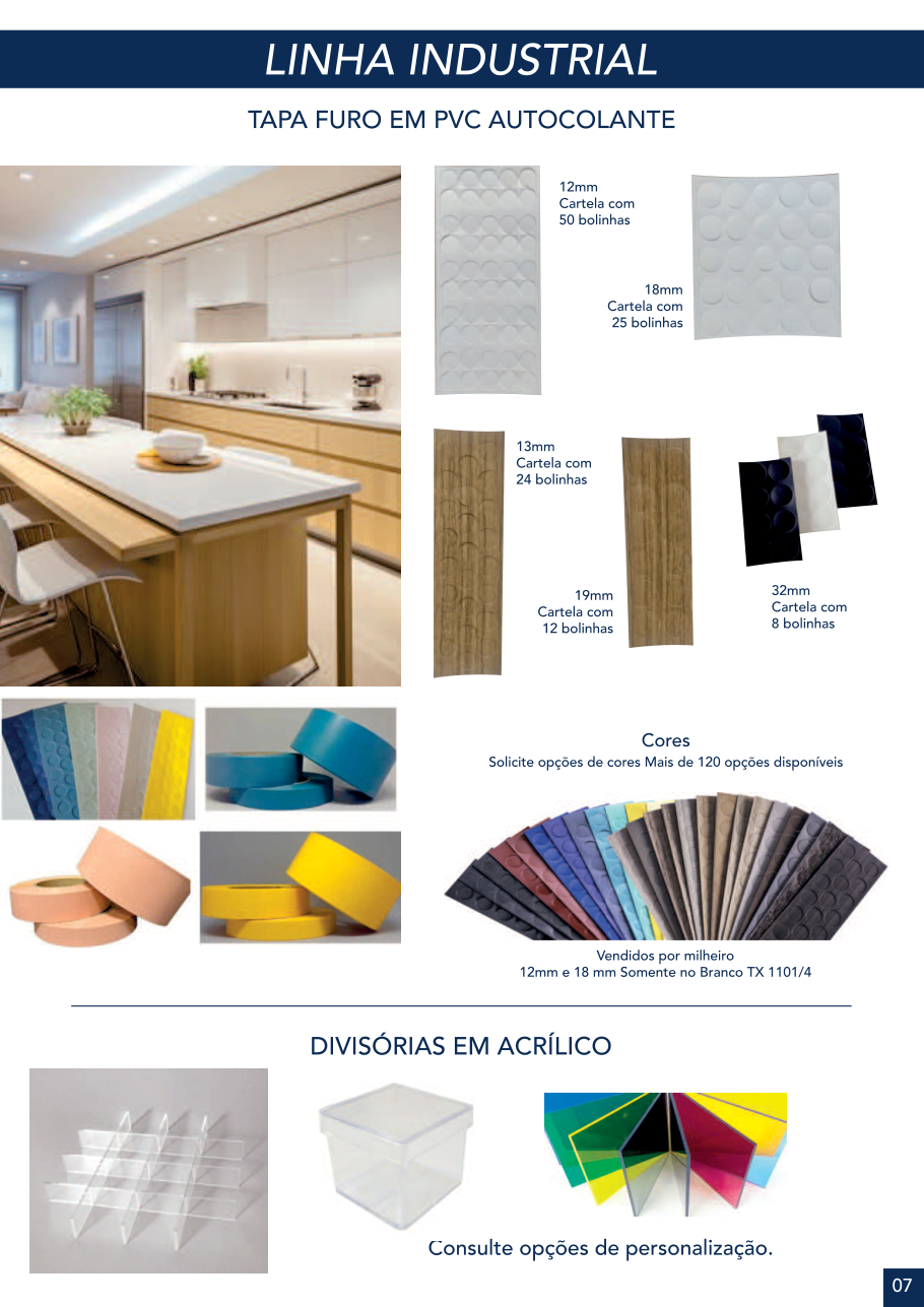 Tapa furo em PVC autocolante